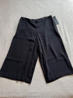 Alfani Prima September Black Flowy Cropped Pants NWT Size 10